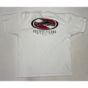 VINTAGE Crazy Shirts Pacific Island Dive Co T-shirt Men Large 90s Single Stitch